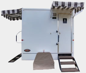 The 8' Commercial Portable Restroom Trailer